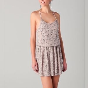 Alice and Olivia Bridget Sequin Mini Dress